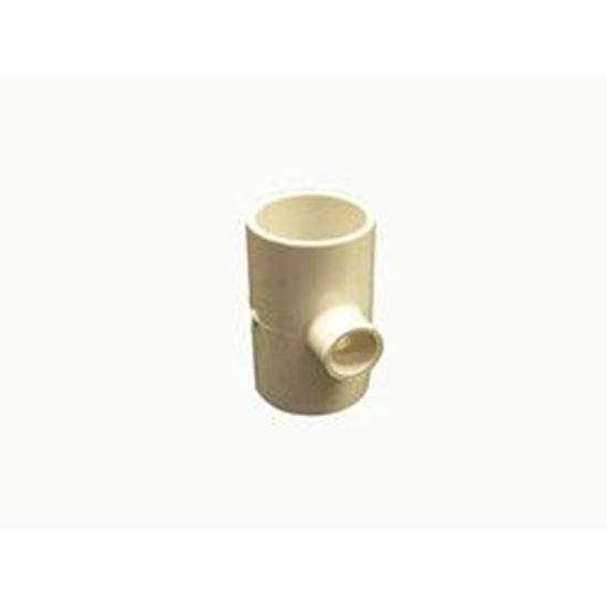 Picture of Pvc fitting tee 1-1/2' slip x 1-1/2' slip x 1/2' fipt-402-209