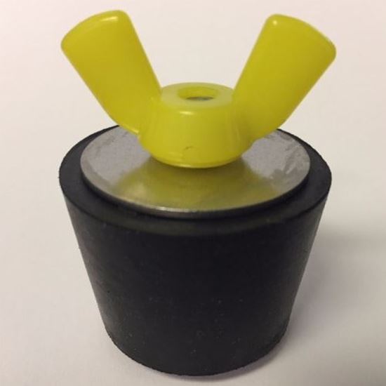 Picture of Yellow Wing Nut Plug #7 50/Bag  Color Coded Wing Nut # 7