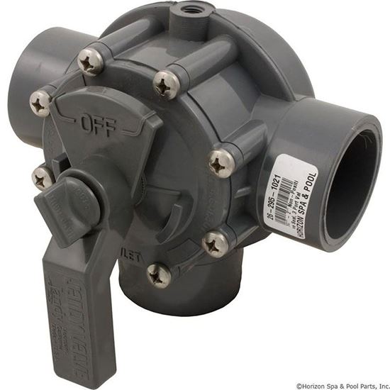 Picture of Diverter Valve Jandy/Zod 1-1/2"s/2"spg Non-Pos 3 Port Gry 3344