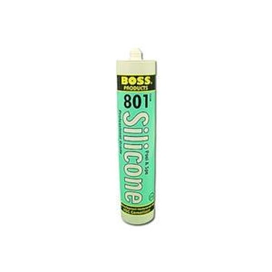 Picture of Boss Pro 801 Clear Silicone Adhesive/Sealant 9.5 Oz Cartridge